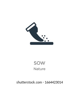 Sow icon vector. Trendy flat sow icon from nature collection isolated on white background. Vector illustration can be used for web and mobile graphic design, logo, eps10
