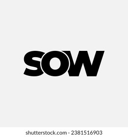 SOW initial letter monogram typography logo vector