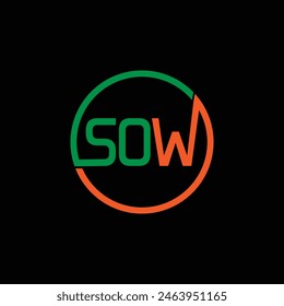 SOW letter logo vector design