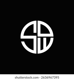 SOW logo SOW icon SOW monogram SOW letter minimalist Circle flat Unique modern abstract logo design.
