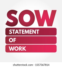 SOW - Statement Of Work acronym, business concept background