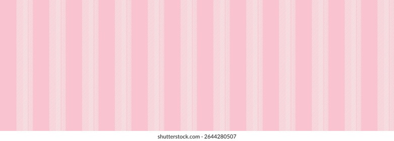 Sowel vector vertical seamless, grungy lines texture background. Stationary pattern textile stripe fabric in pink and white colors palette.