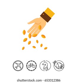 Sowing hand icon
