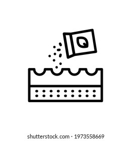 Sowing line icon. Isolated vector element.