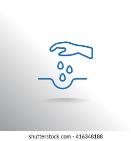 Sowing of seeds icon
