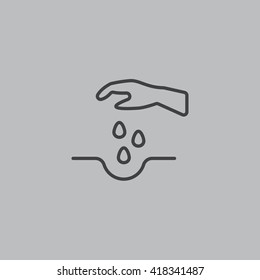 Sowing of seeds icon