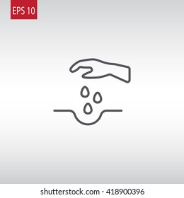 Sowing of seeds icon