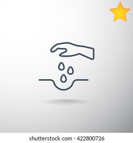 Sowing of seeds icon