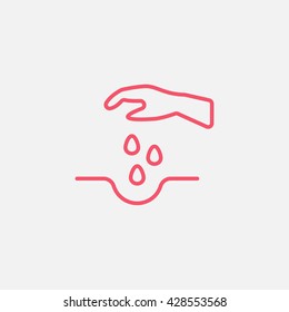 Sowing of seeds icon