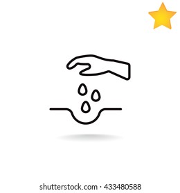 Sowing of seeds icon