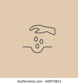 Sowing of seeds icon