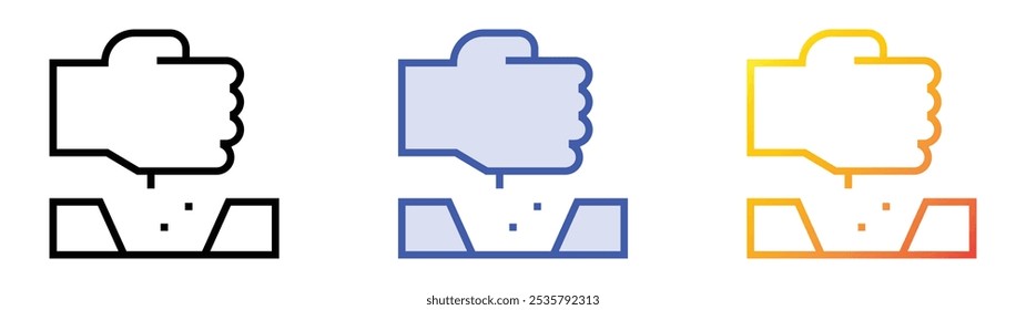 sowing seeds icon. Linear, Blue Fill and Gradient Style Design Isolated On White Background
