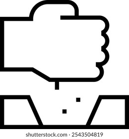 Saatgut-Symbol anzeigen. Dünnes lineares Design einzeln auf weißem Hintergrund