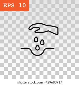 Sowing of seeds icon Vector