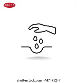  Sowing of seeds icon Vector.