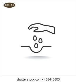  Sowing of seeds icon Vector.