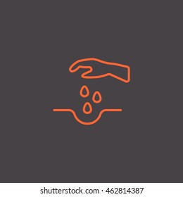  Sowing of seeds icon Vector.