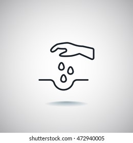  Sowing of seeds icon Vector.