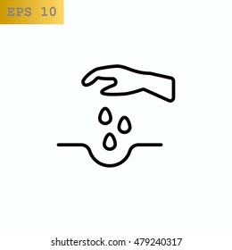  Sowing of seeds icon Vector.