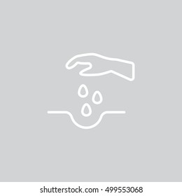  Sowing of seeds icon Vector.