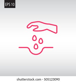  Sowing of seeds icon Vector.