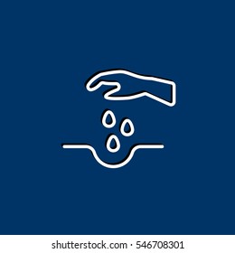  Sowing of seeds icon Vector.