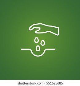  Sowing of seeds icon Vector.