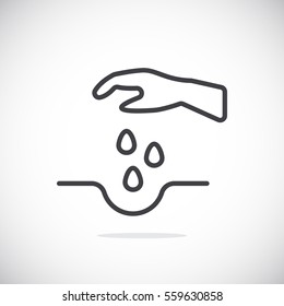  Sowing of seeds icon Vector.