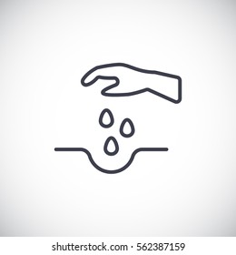  Sowing of seeds icon Vector.