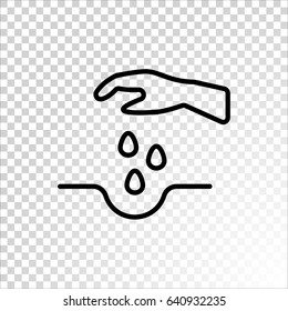  Sowing of seeds icon Vector.