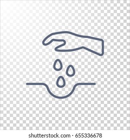  Sowing of seeds icon Vector.