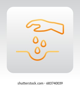  Sowing of seeds icon Vector.