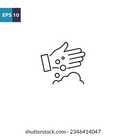 Sowing seeds outline icon Vector illustration