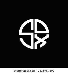 SOX logo SOX icon SOX monogram SOX letter minimalist Circle flat Unique modern abstract logo design.
