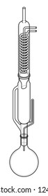 A soxhlet extractor apparatus.