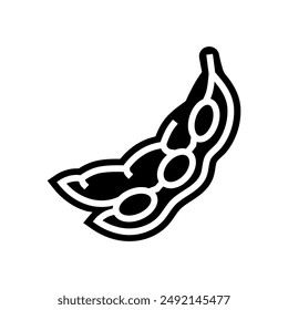 soy allergen free product food glyph icon vector. soy allergen free product food sign. isolated symbol illustration