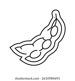 soy allergen free product food line icon vector. soy allergen free product food sign. isolated contour symbol black illustration