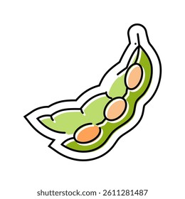 soy allergen free product food color icon vector. soy allergen free product food sign. isolated symbol illustration