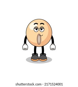 soy bean cartoon couple with shy pose , character design