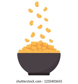Soy bean drop vector. free space for text. wallpaper. copy space.