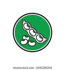 Soy Bean Icon Vector, Soy Bean Icon Image, Soybean cartoon vector, Soy Bean Illustration Vector.