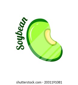 soy bean of logo design with green color. vector illustration