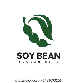 Soy bean logo healthy food vector design
