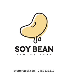 Soy bean logo healthy food vector design
