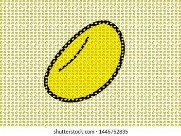 soy bean pattern have big bean center