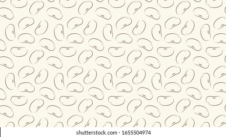 Soy Bean Pattern Vector. Soy Bean 
 Doodle. Wallpaper.