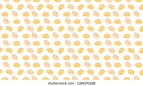 Soy bean pattern vector. soy bean on white background. wallpaper.