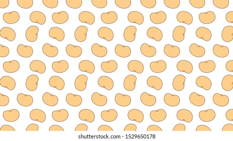 Soy bean pattern vector. soy bean on white background. wallpaper.