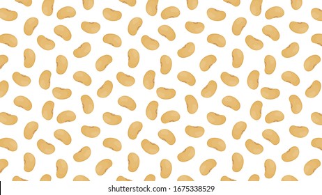 Soy bean pattern vector. soy bean on white background. wallpaper.