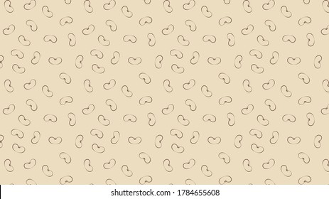 Soy Bean Pattern Vector. Soy Bean On White Background. Soy Doodle Vector.